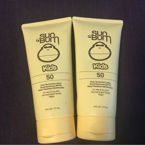 NEW SUN BUM KIDS CLEAR SUNSCREEN LOTION, SPF 50, 6 oz EXP 10/2024 (LOT Of 2)